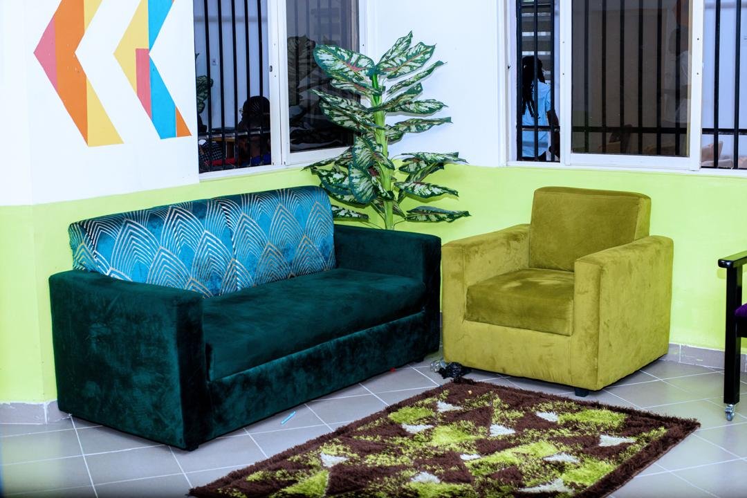 Lounge seating in a communal room